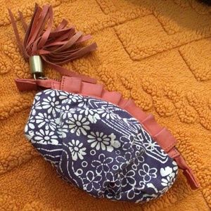 Miss Albright NW Anthropologie Flowers Coated Canvas Pouch Cosmetic Bag